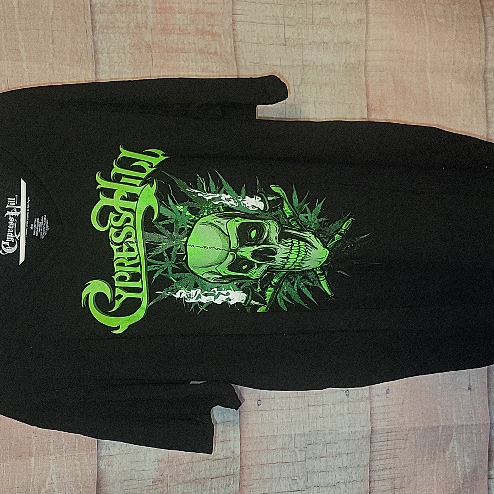 Cypress Hill Fluorescent Green Graphic Design Tshirt